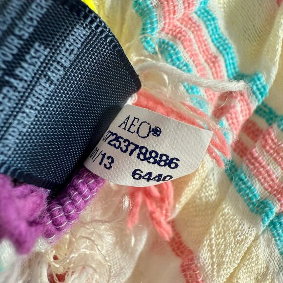 American Eagle | Casual Scarf | Cream/Bright Colours | US OS - Picture 4 of 6